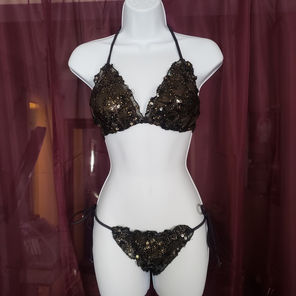 Lace sparkle bikini